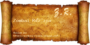 Zombai Rózsa névjegykártya