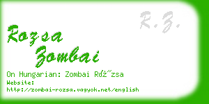 rozsa zombai business card